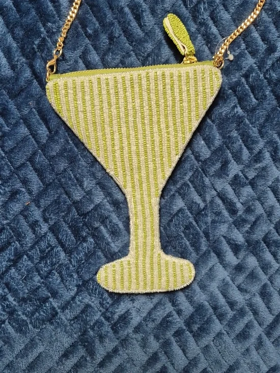 Anthropologie Martini Glass Beaded Icon Crossbody Bag, New With Tags - Picture 7 of 17